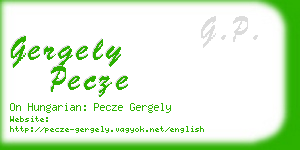 gergely pecze business card